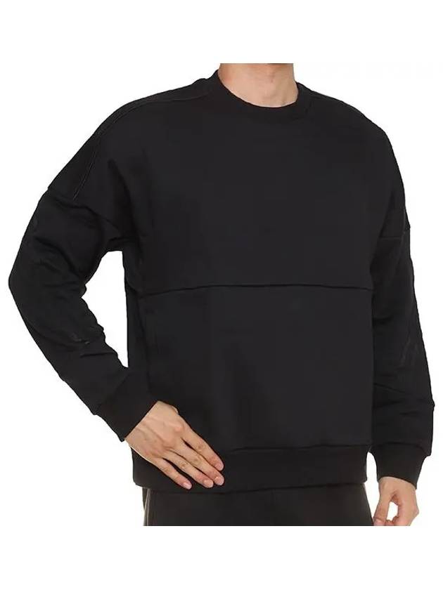 Crew Brushed Long Sleeve T-Shirt Black - ADIDAS - BALAAN 2