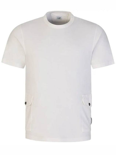 Lens Side Pocket Short Sleeve T-Shirt White - CP COMPANY - BALAAN 2