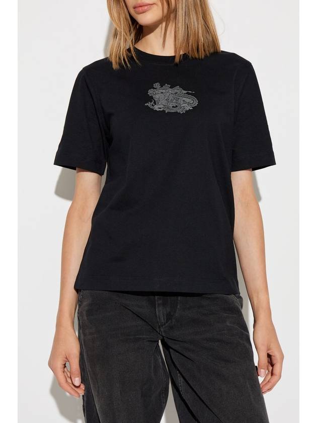 Burberry Cotton T-shirt, Women's, Black - BURBERRY - BALAAN 3