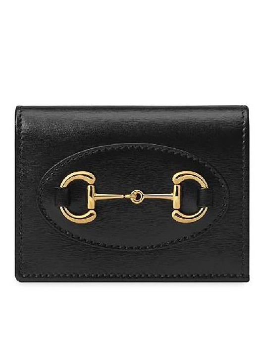 Horsebit 1955 Bi-Fold Card Wallet Black - GUCCI - BALAAN 2