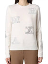 MIA MIA Studded Cashmere Knit Top White - MAX MARA - BALAAN.