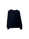 DTD0030 000 DKNAVY Vneck wool cardigan navy - DANTON - BALAAN 4