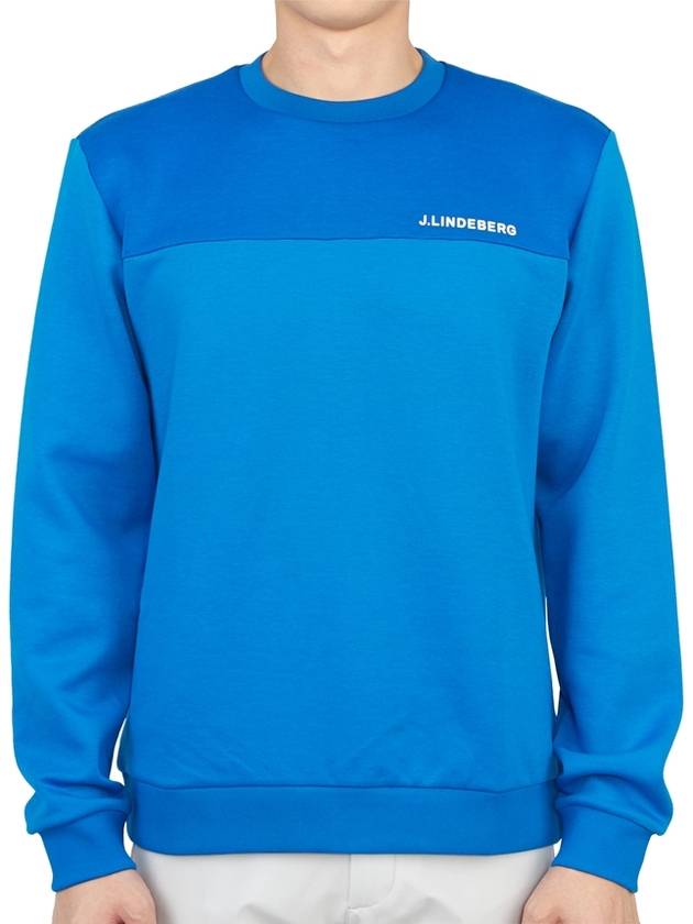 Jeff Crew Neck Sweater Blue - J.LINDEBERG - BALAAN 2