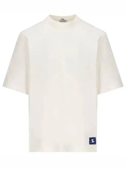 Logo Patch Cotton Jersey Short Sleeve T-Shirt Ivory - BURBERRY - BALAAN 2