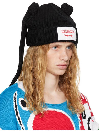 Charles Jeffrey Loverboy Chunky Rabbit Beanie Black - CHARLES JEFFREY LOVERBOY - BALAAN 2