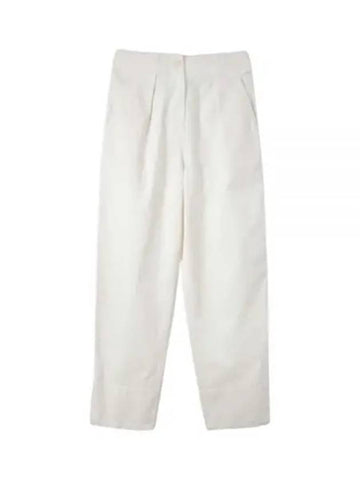 MHL Cinch Back Straight Pants Off White - MARGARET HOWELL - BALAAN 1