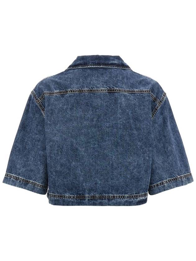 Moschino Jeans 'Jeans' Blue Cotton Shirt - MOSCHINO - BALAAN 3