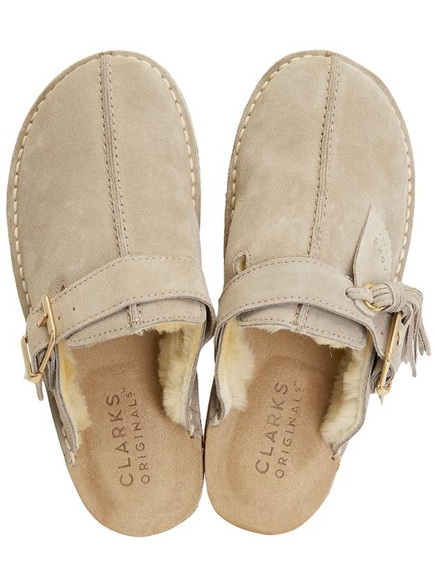 Women's Track Suede Mules Sand - CLARKS - BALAAN 3