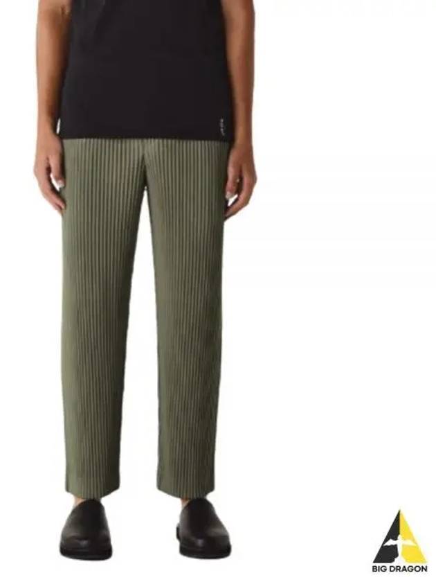 Color Pleated Straight Pants Green - ISSEY MIYAKE - BALAAN 2