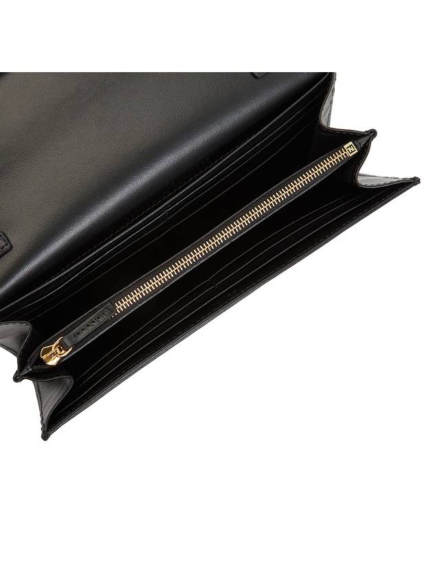 FF Diamond Continental Chain Long Wallet Black - FENDI - BALAAN 6