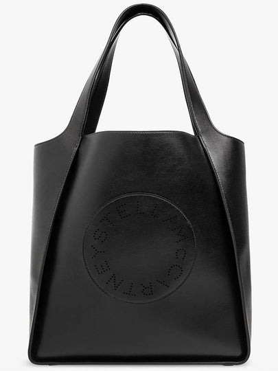 Perforated Logo Open Top Tote Bag Black - STELLA MCCARTNEY - BALAAN 2