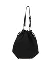 Logo Plaque Drawstring Bucket Bag Black - VIVIENNE WESTWOOD - BALAAN 4