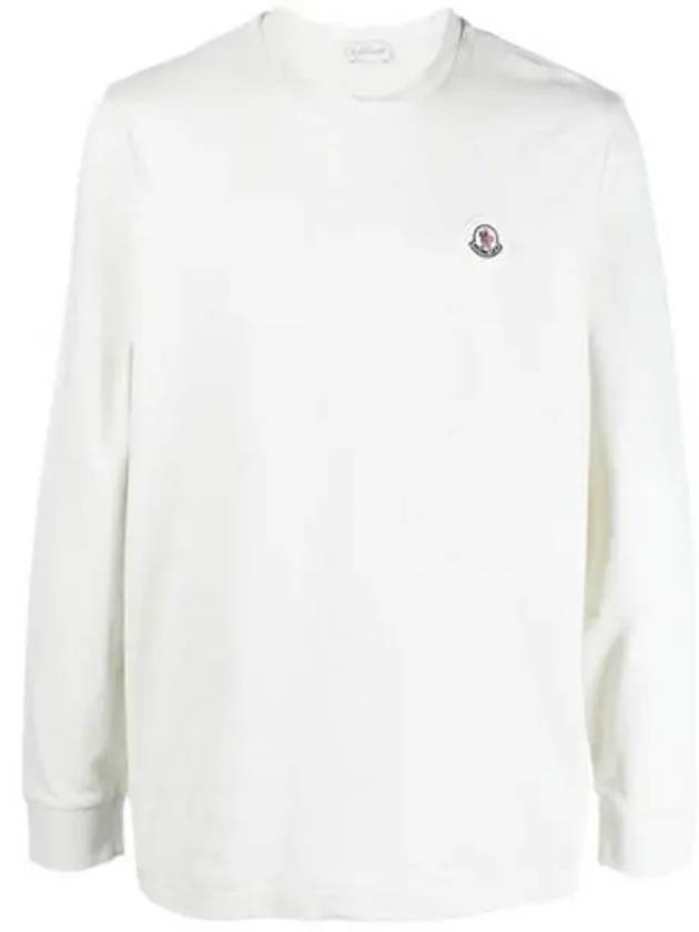 8D00005 899RD 201 Logo Patch Long Sleeve T shirt Off white Men s TLS 271162 - MONCLER - BALAAN 1