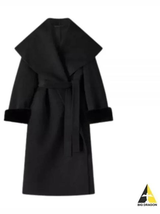 Bdanton Belted Wool Single Coat Black - MAX MARA - BALAAN 2