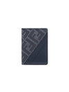 Diagonal Card Wallet Blue - FENDI - BALAAN 1