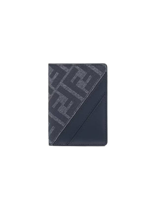 Diagonal Card Wallet Blue - FENDI - BALAAN 1