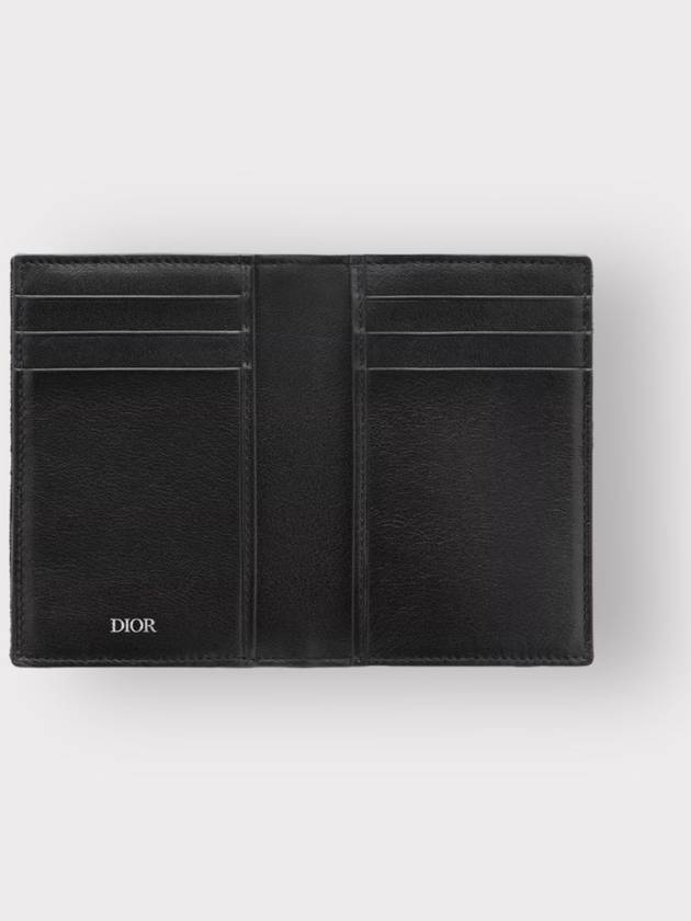 Bi-Fold Card Holder Black  Oblique Jacquard - DIOR - BALAAN 3