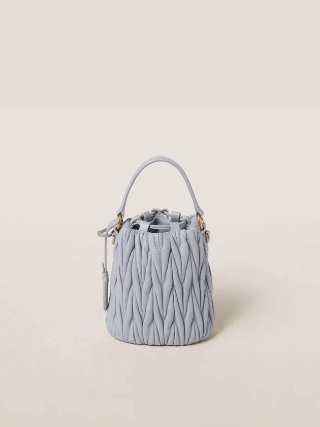 Matelasse Nappa Leather Bucket Bag Cornflower - MIU MIU - BALAAN 8