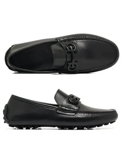 Gancini Ornament Driving Shoes Black - SALVATORE FERRAGAMO - BALAAN 2