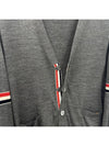 Stripe Armband Merino Wool Cardigan Grey - THOM BROWNE - BALAAN 5