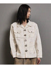 Cornmill dirty washed denim jacket ivory - FFEFF STUDIO - BALAAN 4