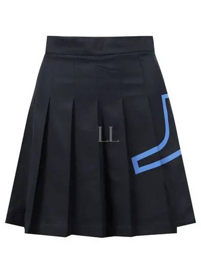 Women's Naomi Pleated Skirt Navy - J.LINDEBERG - BALAAN 2