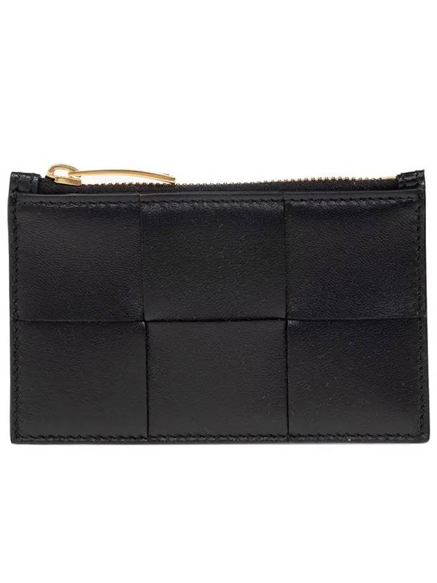 Intrecciato Zipper Card Wallet Black - BOTTEGA VENETA - BALAAN 2