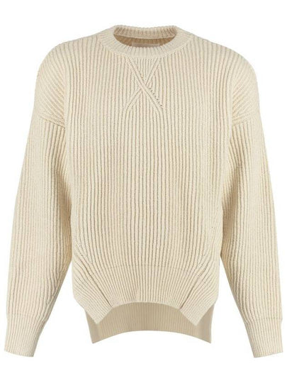 Crew Neck Knit Top Cream - JIL SANDER - BALAAN 2