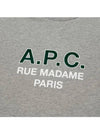 Logo Print Cotton Sweatshirt Heather Grey - A.P.C. - BALAAN 4