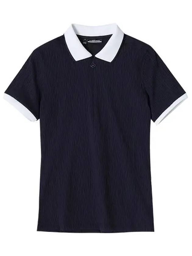 Izara Short Sleeve Polo Shirt Navy - J.LINDEBERG - BALAAN 4