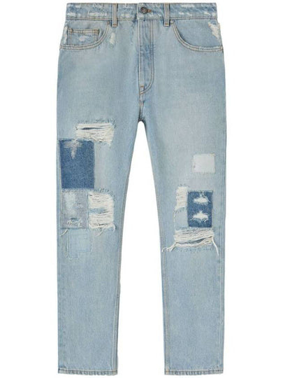 Denim Straight Pants PMYA039S24DE N001 4003 BLUE - PALM ANGELS - BALAAN 2