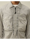 Chrome-R Hooded Over Long Sleeve Shirt Grey - CP COMPANY - BALAAN 4