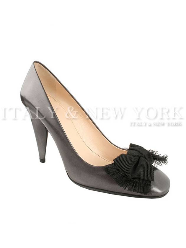 Bow Decoration Pumps Purple Pearl Grey - PRADA - BALAAN 3