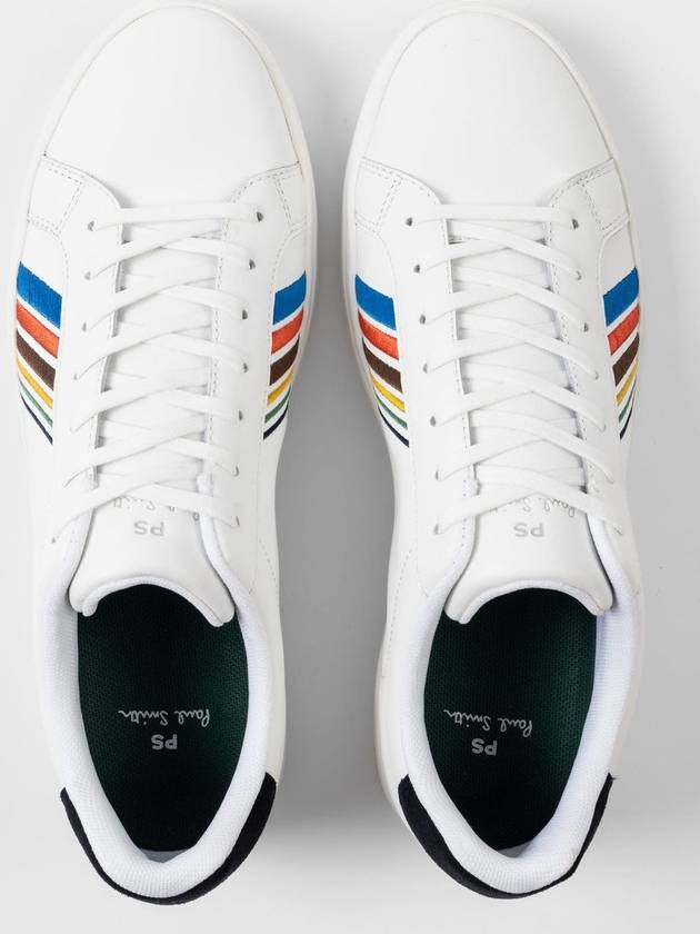 Rex Sports Striped Leather Low Top Sneakers White - PAUL SMITH - BALAAN 4