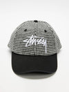 AU Australia HOUNDSTOOTH Low Pro Cap ST7235002 Black ONE SIZE - STUSSY - BALAAN 4