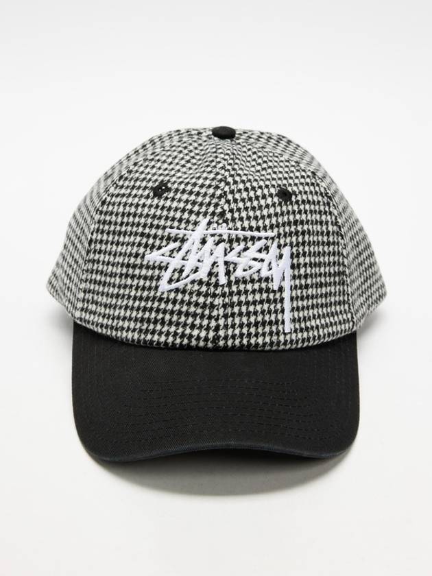 AU Australia HOUNDSTOOTH Low Pro Cap ST7235002 Black ONE SIZE - STUSSY - BALAAN 4