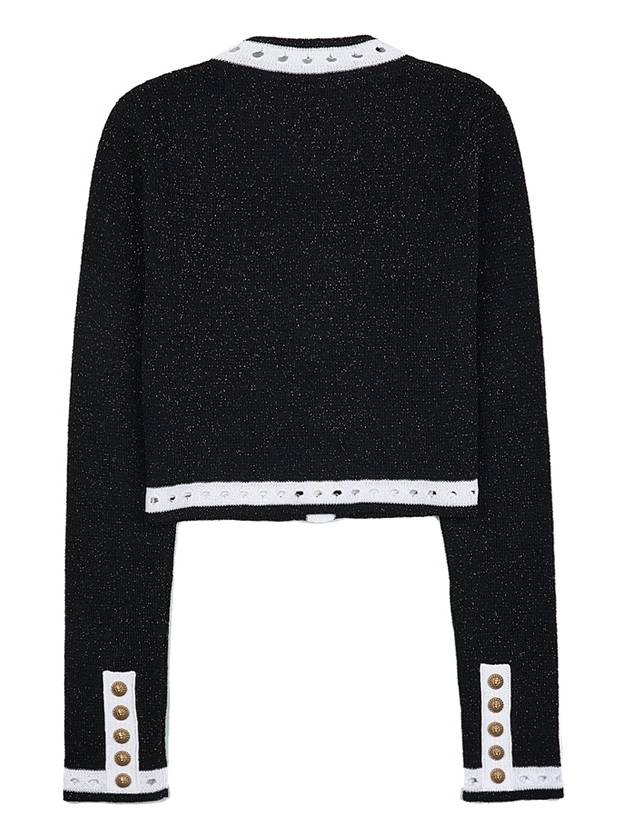 Contrast Trim Cardigan Black - BALMAIN - BALAAN 3