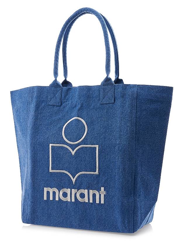 Yenky Embroidered Logo Large Shopper Tote Bag Blue - ISABEL MARANT - BALAAN 3