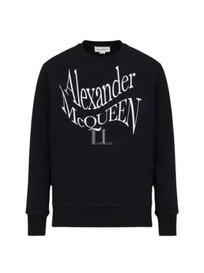 Warped Print Sweatshirt Black - ALEXANDER MCQUEEN - BALAAN 2