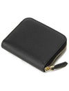 Metal Logo Saffiano Coin Card Wallet Black - PRADA - BALAAN 4