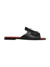 Auteuil Palladium Calfskin Sandals Noir - HERMES - BALAAN 1