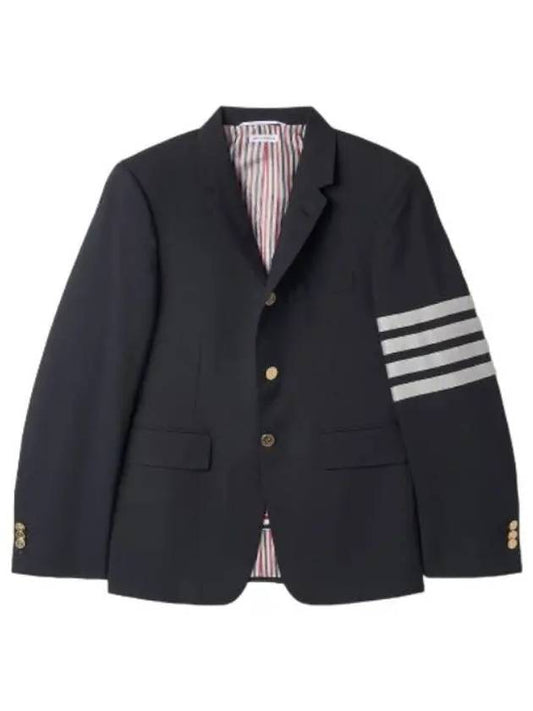 Wool diagonal classic sports jacket navy suit blazer - THOM BROWNE - BALAAN 1