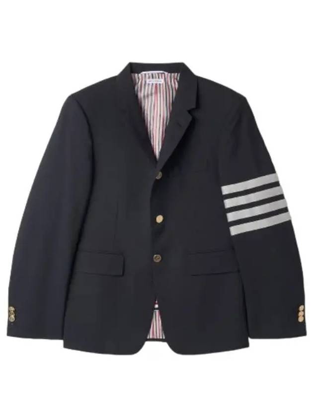 Wool diagonal classic sports jacket navy suit blazer - THOM BROWNE - BALAAN 1