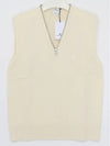 V neck zip up vest 324MPU180FI0036 - COURREGES - BALAAN 3