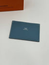 Citizen Twill Card Holder Wallet Blue Jeans H085114 - HERMES - BALAAN 1