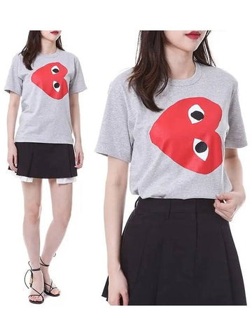 Red halfprint women's round tshirt AZ T264 051 1 - COMME DES GARCONS - BALAAN 1