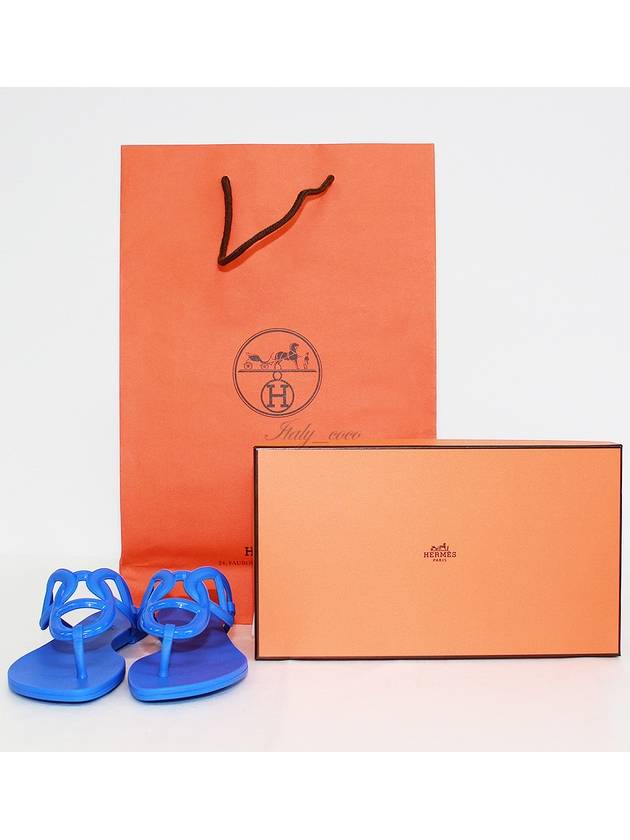 Egeri Jelly Shoes Sandals Slippers Blue H221001ZH - HERMES - BALAAN 1