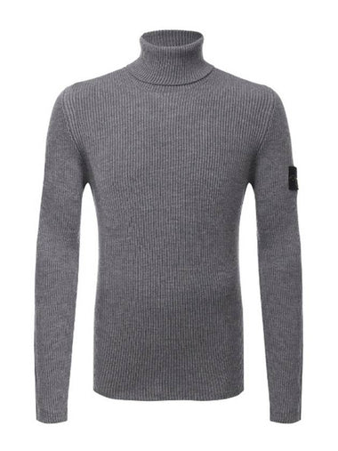 Wool turtleneck knit gray 7315522C2 V0060 - STONE ISLAND - BALAAN 1