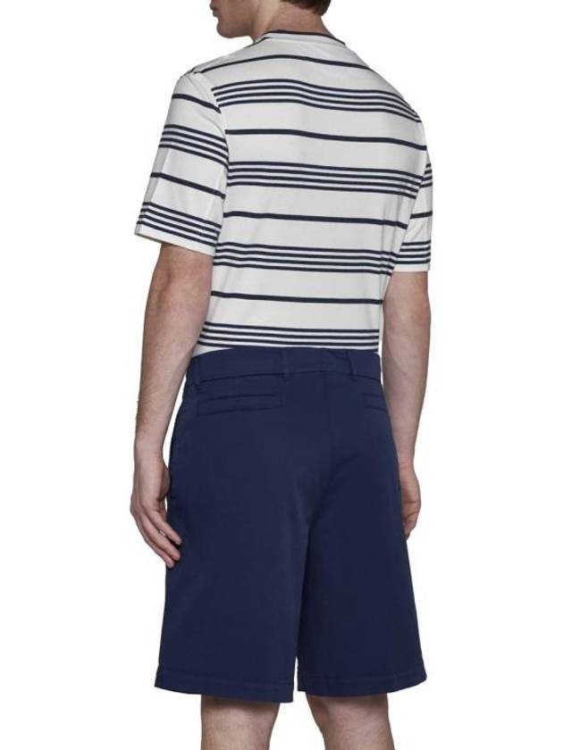 Mid-Rise Chino Shorts Blue Prussia - BRUNELLO CUCINELLI - BALAAN 5