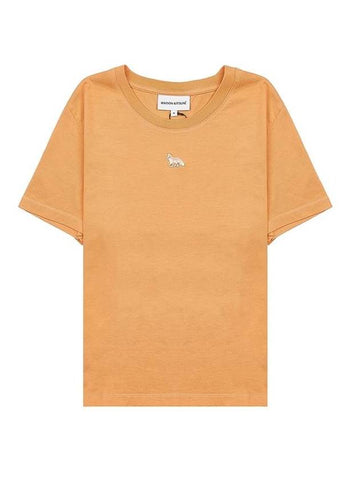 Baby Fox Patch Baby Short Sleeve T-Shirt Orange - MAISON KITSUNE - BALAAN 1